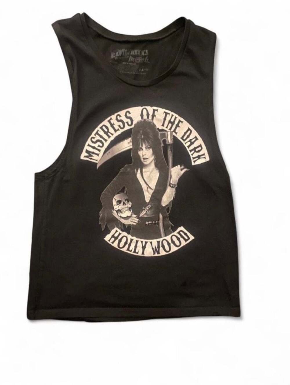 Elvira Mistress of the Dark Hollywood Graphic Muscle Tank Top
